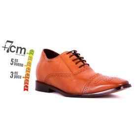 Zapato Formal British Café Claro Max Denegri + 7 cms de Altura