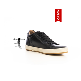 Tenis Urbano Warren Negro Max Denegri + 7cms de altura
